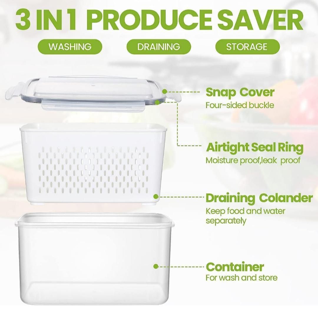 Kitchen Food Storage Containers Set – Pack of 2