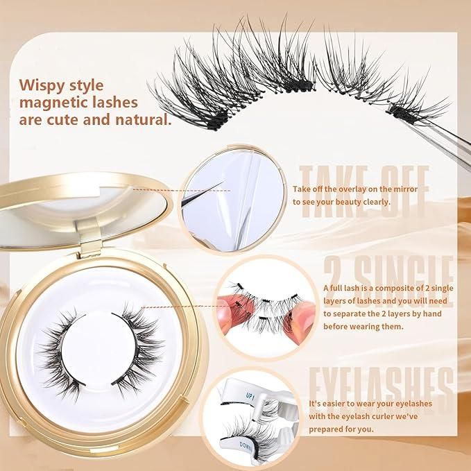 Magnetic Eyelashes – Pack of 1 Pair, Easy to Apply