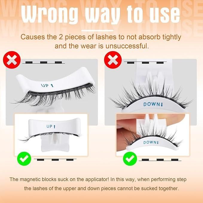 Magnetic Eyelashes – Pack of 1 Pair, Easy to Apply