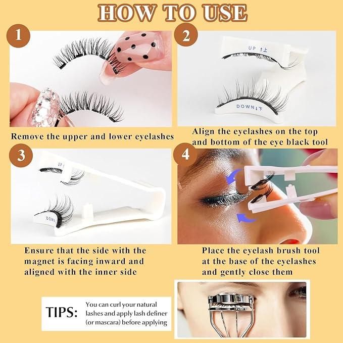 Magnetic Eyelashes – Pack of 1 Pair, Easy to Apply